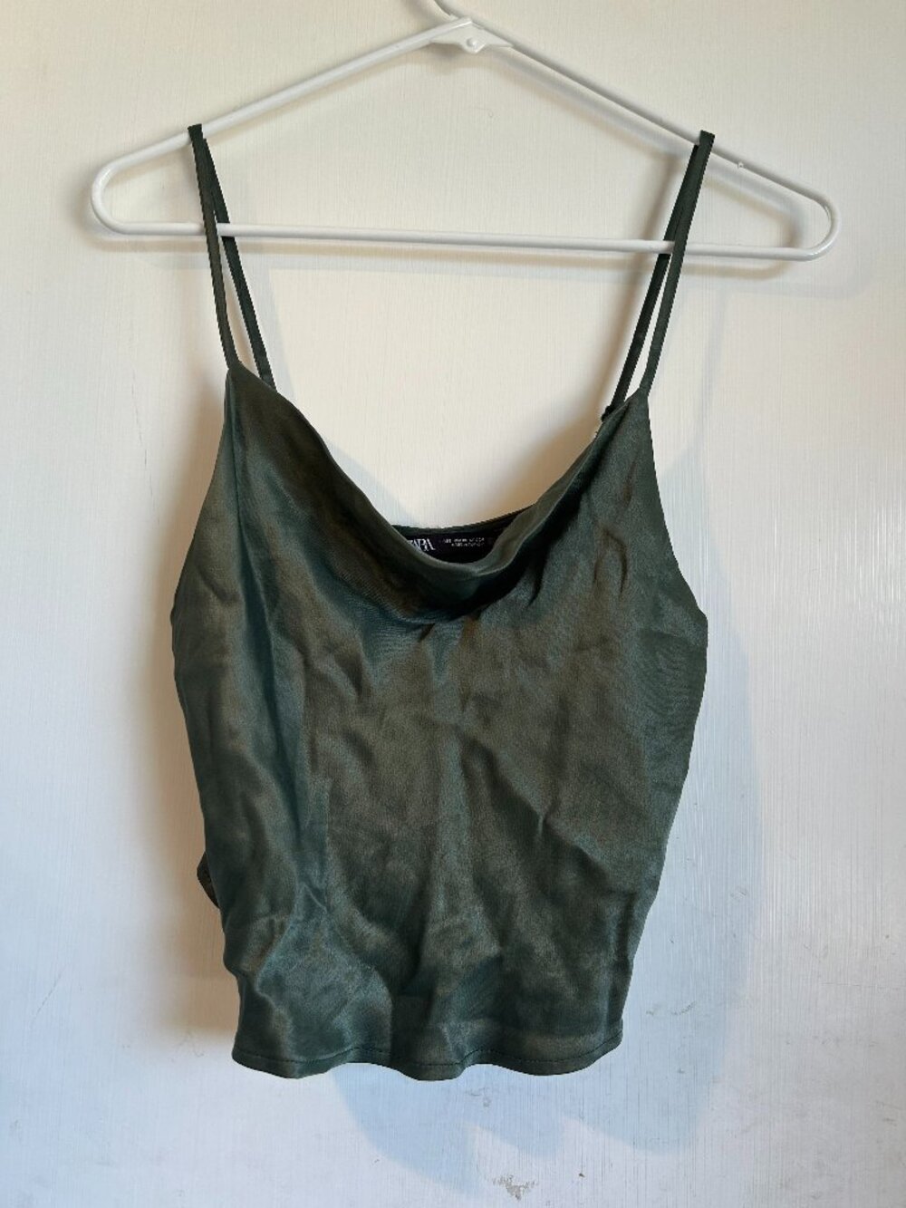 Silky Green Crop Top